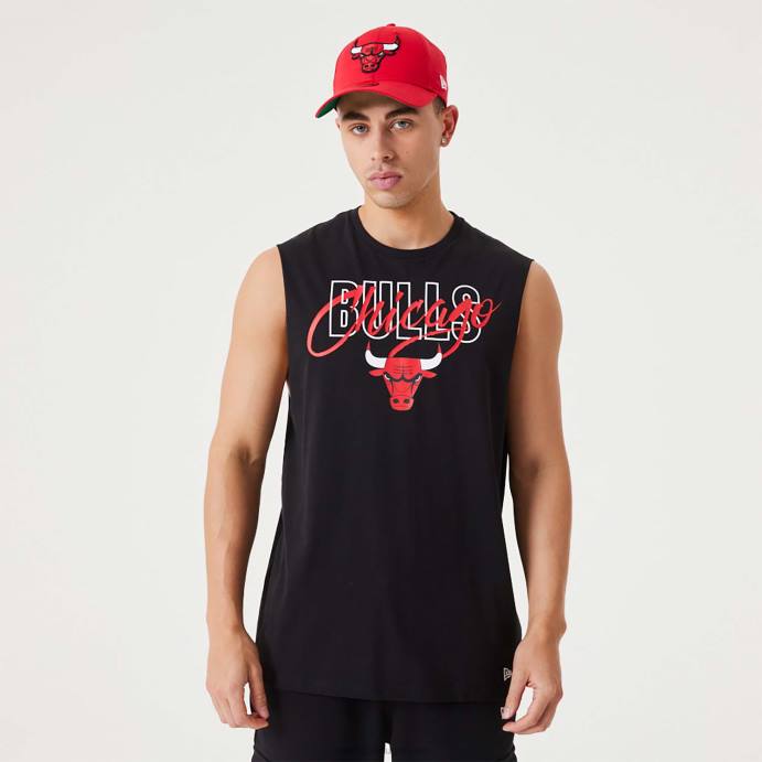 FFTN3121 New Era chicago bulls nba script essencial regata preta