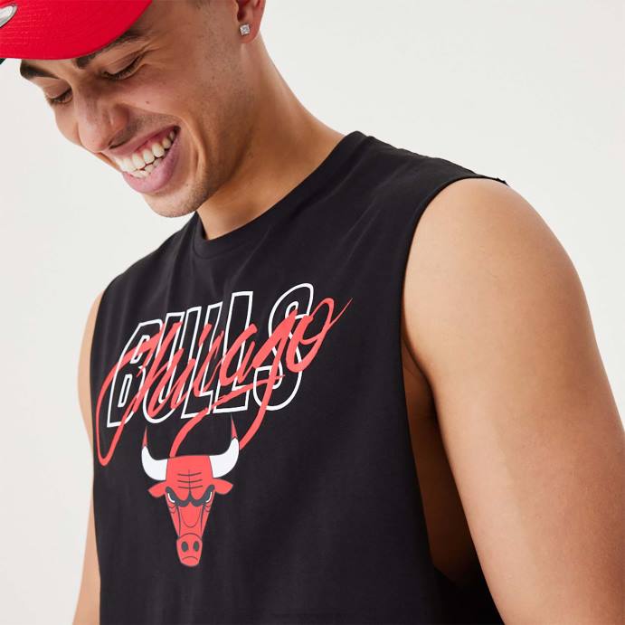 FFTN3121 New Era chicago bulls nba script essencial regata preta