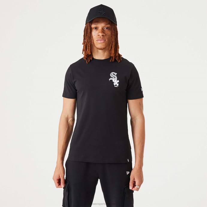 FFTN3122 New Era camiseta preta chicago white sox mlb drip logo