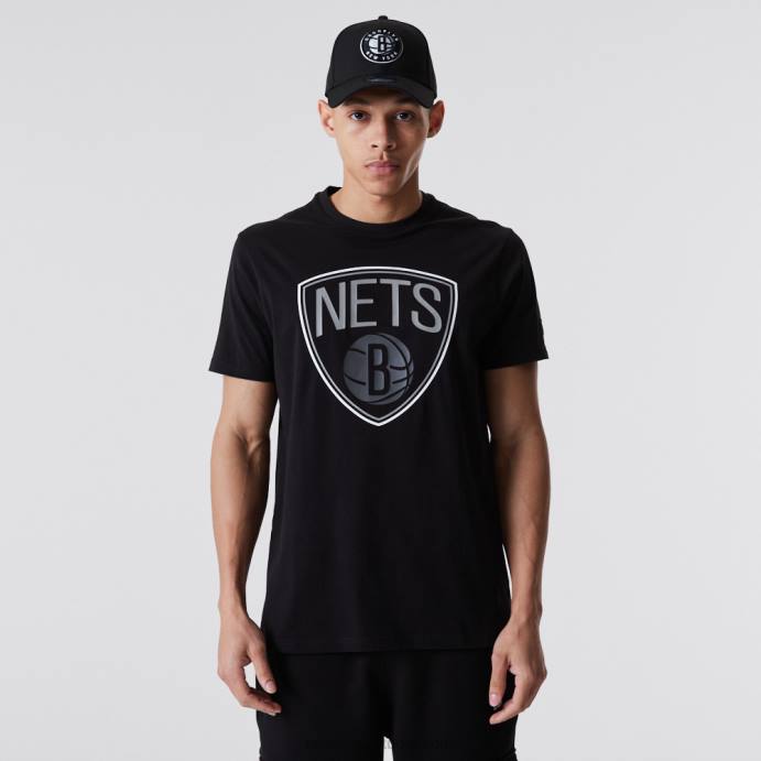 FFTN3124 New Era brooklyn nets t-shirt nba com logótipo preto