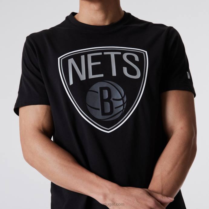 FFTN3124 New Era brooklyn nets t-shirt nba com logótipo preto