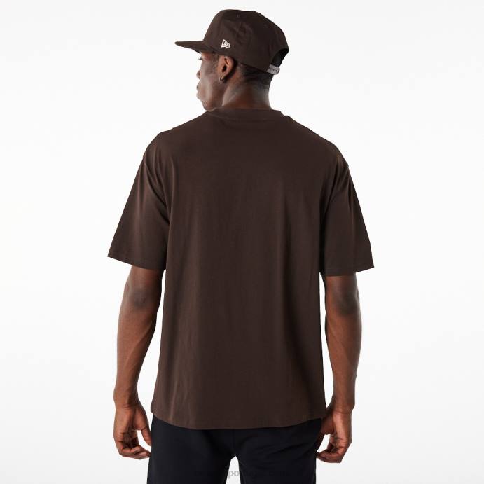 FFTN3125 New Era camiseta oversized marrom essencial da new york yankees league