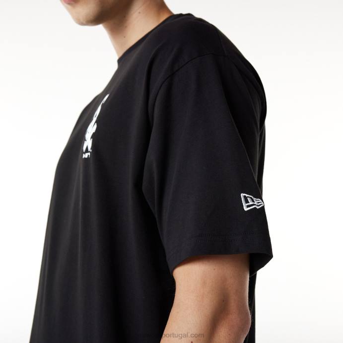 FFTN3126 New Era camiseta oversized preta chicago white sox league essencial