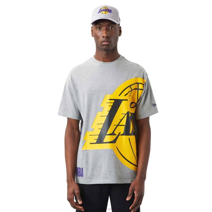 FFTN3128 New Era camiseta cinza la lakers nba side logo