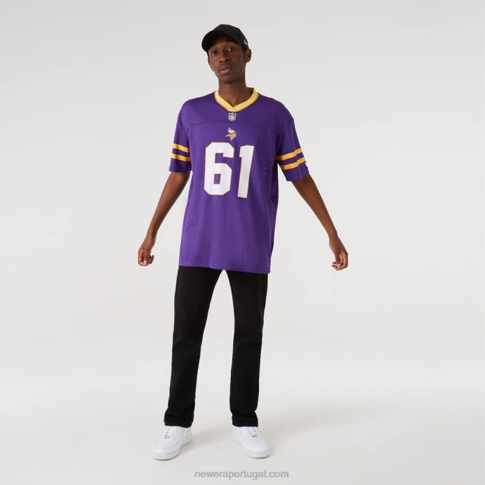 FFTN3130 New Era camisa roxa superdimensionada do minnesota vikings