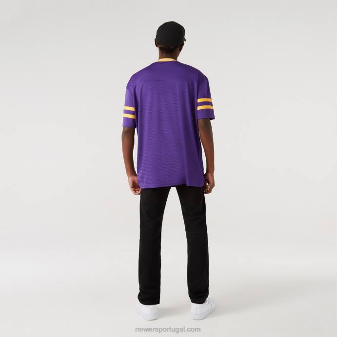FFTN3130 New Era camisa roxa superdimensionada do minnesota vikings