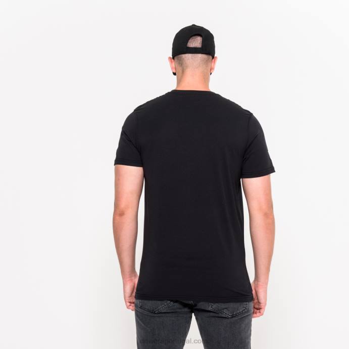 FFTN3131 New Era camiseta preta com logo do time atlanta falcons