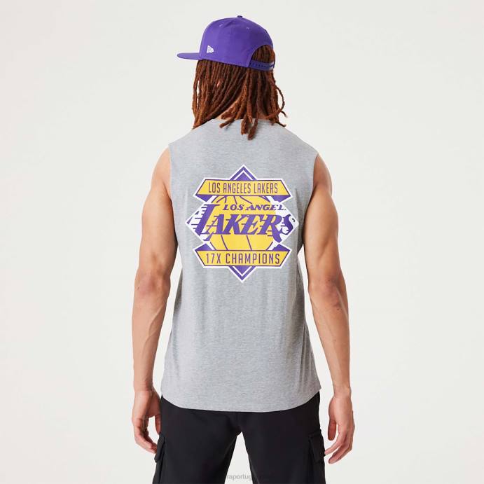 FFTN3134 New Era regata cinza campeonato da nba la lakers