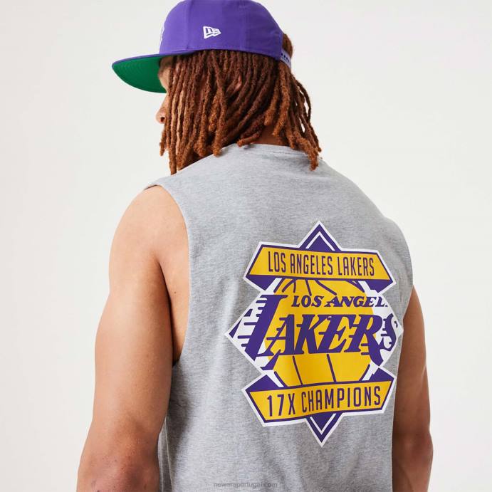 FFTN3134 New Era regata cinza campeonato da nba la lakers