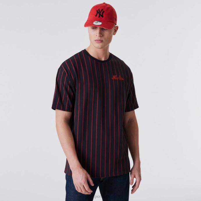 FFTN3137 New Era camiseta oversized azul risca de giz