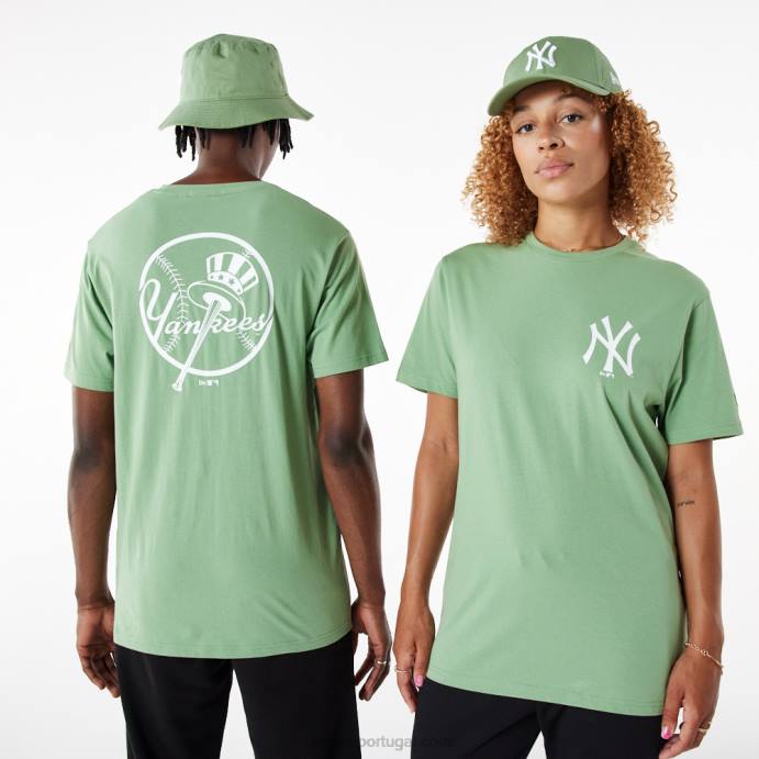 FFTN3139 New Era camiseta verde essencial do new york yankees mlb league