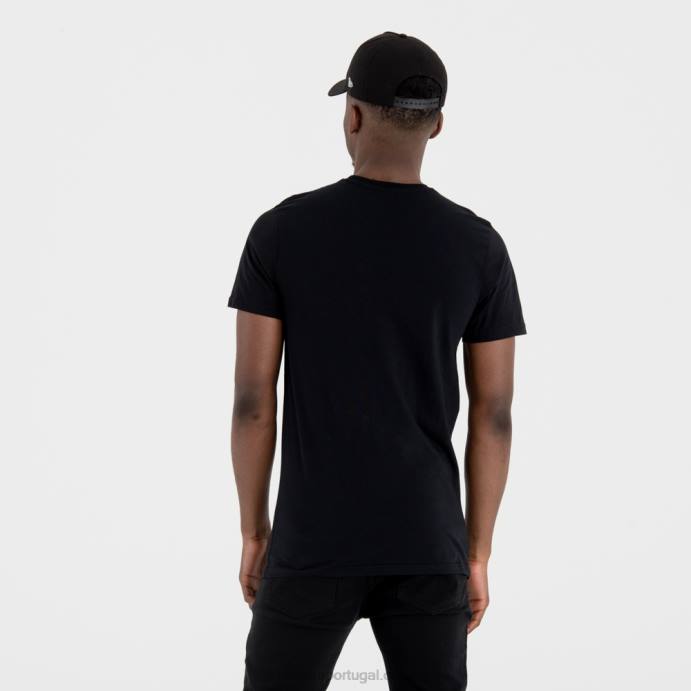 FFTN3147 New Era camiseta preta com logo do time chicago bulls