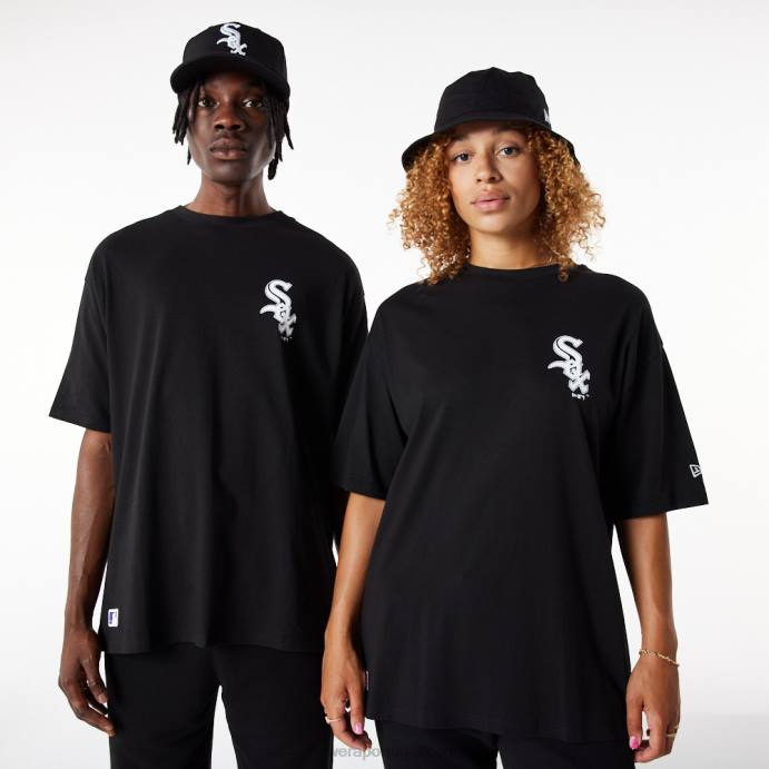 FFTN3149 New Era camiseta oversized preta chicago white sox mlb league essentials