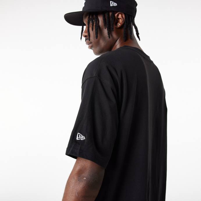 FFTN3149 New Era camiseta oversized preta chicago white sox mlb league essentials