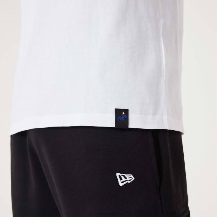 FFTN3150 New Era camiseta branca la dodgers mlb drip logo