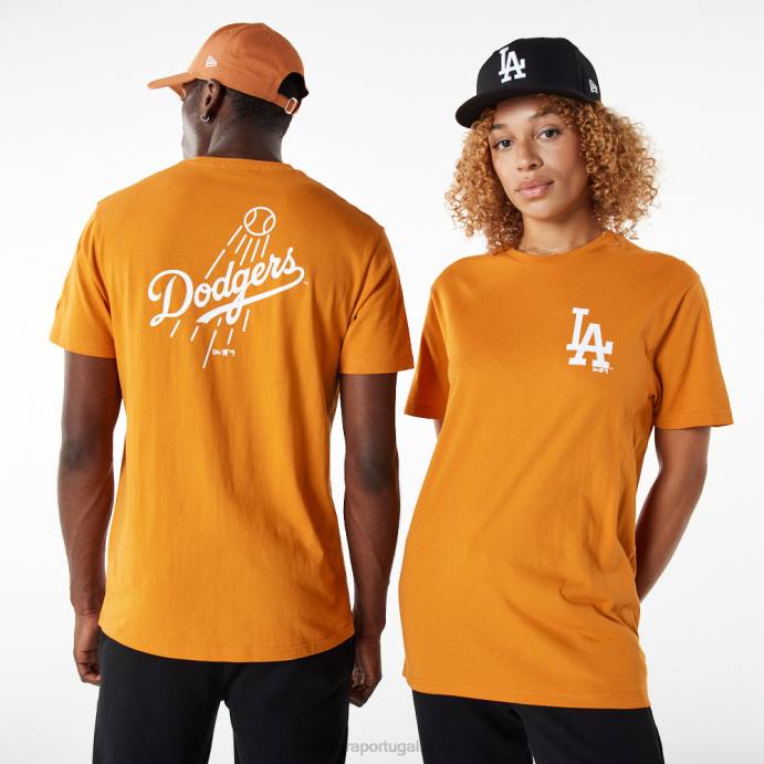 FFTN3153 New Era camiseta laranja essencial la dodgers mlb league
