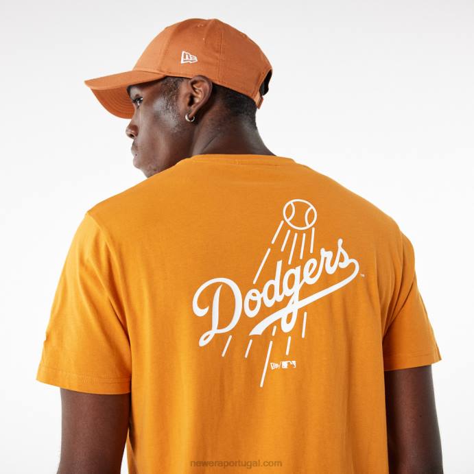 FFTN3153 New Era camiseta laranja essencial la dodgers mlb league