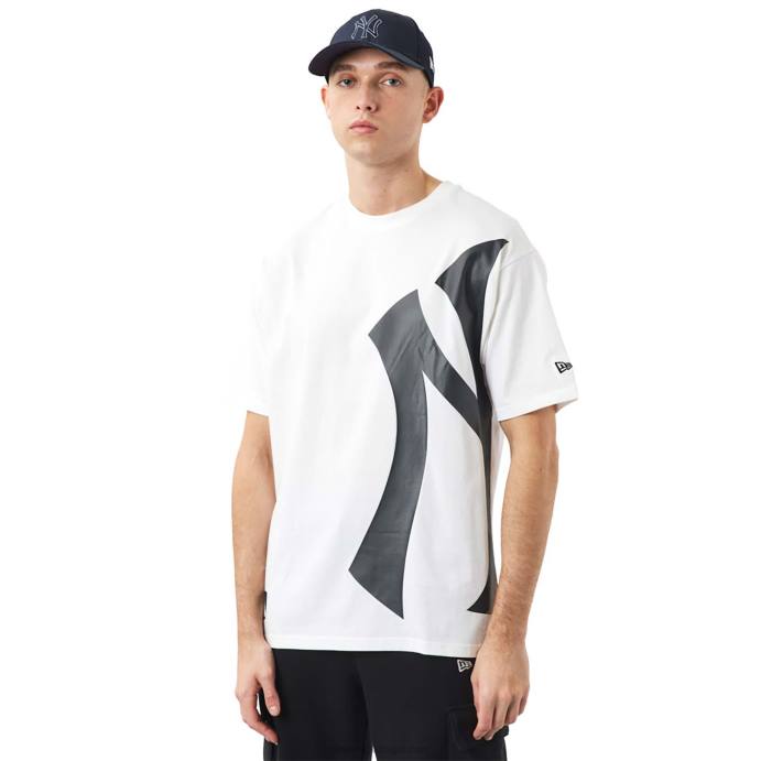 FFTN3155 New Era New York Yankees mlb camiseta branca com logo lateral