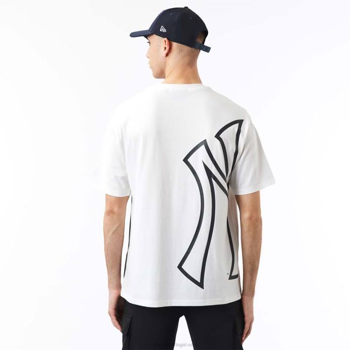 FFTN3155 New Era New York Yankees mlb camiseta branca com logo lateral