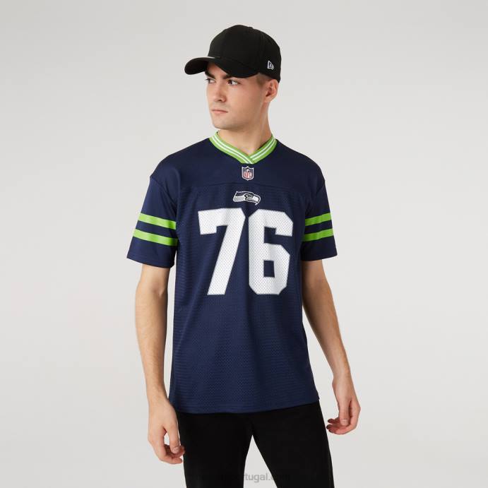 FFTN3158 New Era camisa oversized azul seattle seahawks