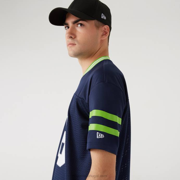 FFTN3158 New Era camisa oversized azul seattle seahawks