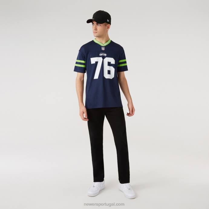 FFTN3158 New Era camisa oversized azul seattle seahawks