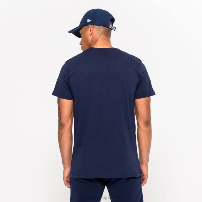 FFTN3160 New Era camiseta azul com logotipo do time seattle seahawks