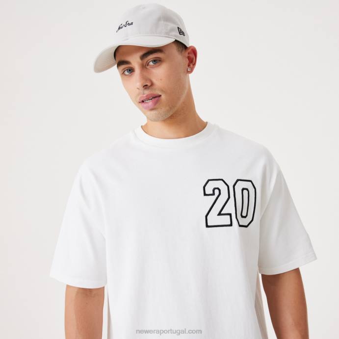 FFTN3162 New Era camiseta oversized branca contemporânea