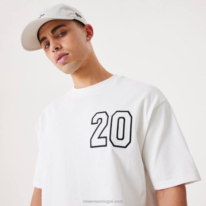 FFTN3162 New Era camiseta oversized branca contemporânea