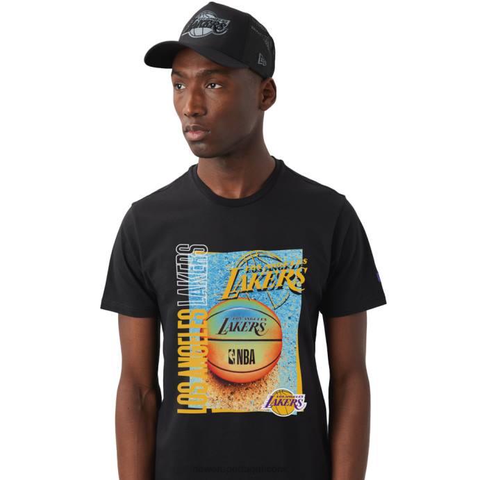 FFTN3168 New Era camiseta preta la lakers nba hoop