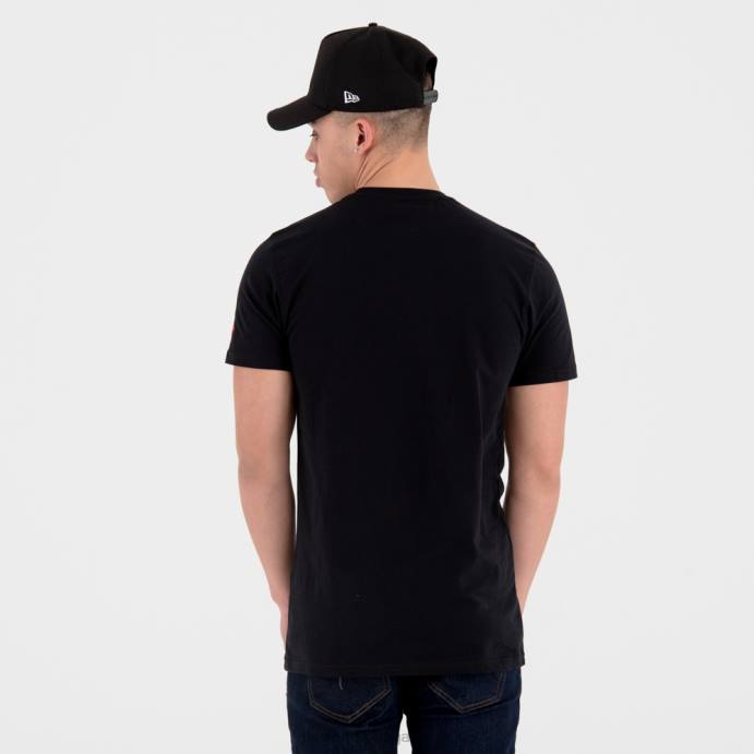 FFTN3173 New Era toronto raptors camiseta preta com logo da equipe da nba