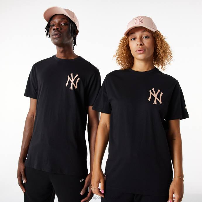 FFTN3175 New Era camiseta preta essencial do new york yankees mb league