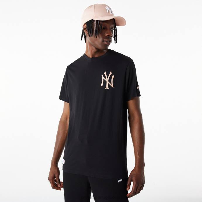 FFTN3175 New Era camiseta preta essencial do new york yankees mb league