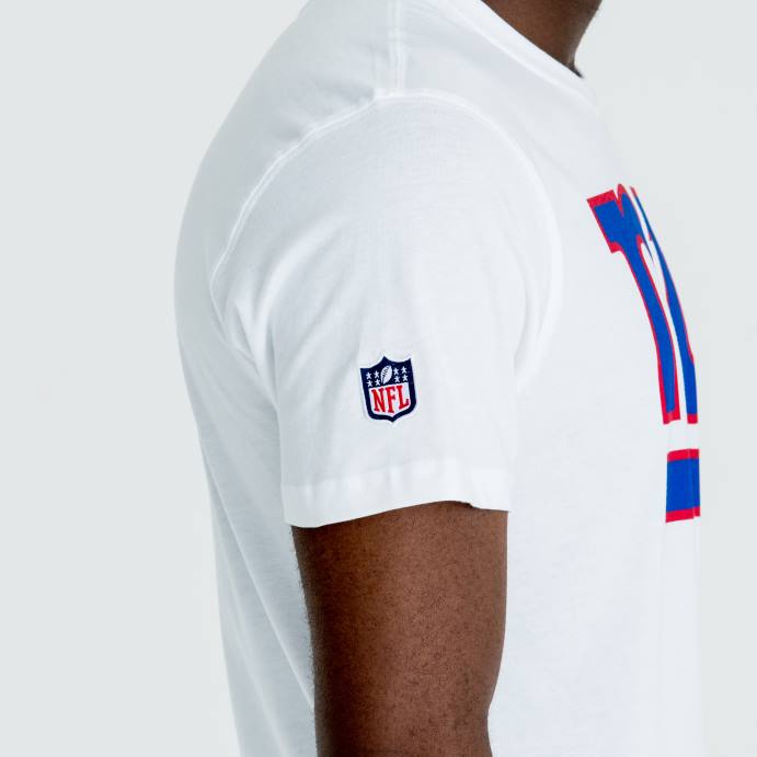 FFTN3176 New Era camiseta branca com logotipo da equipe nfl do new york Giants