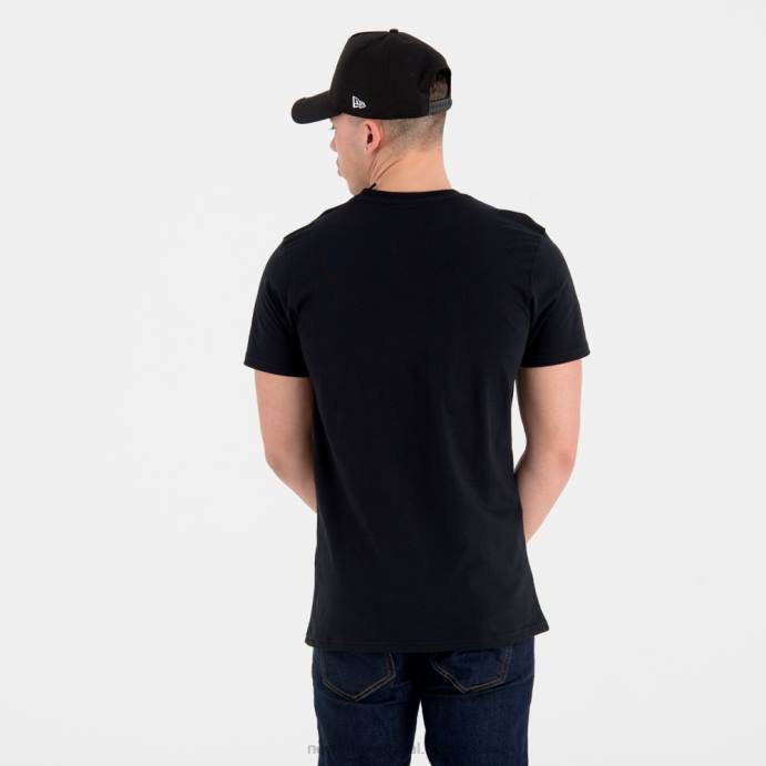 FFTN3177 New Era camiseta preta com logo do time new york knicks