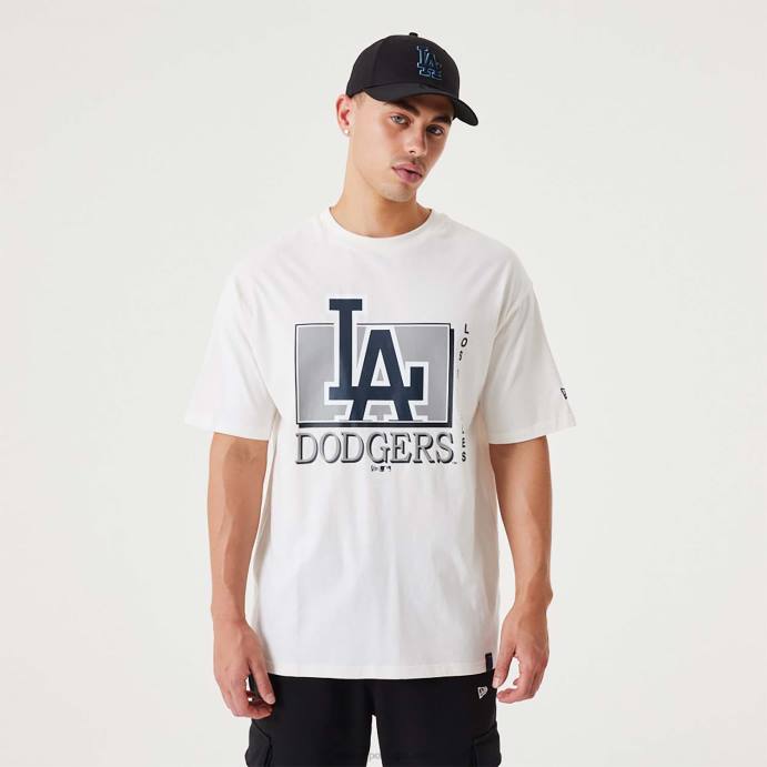 FFTN3178 New Era la dodgers mlb team camiseta oversized branca