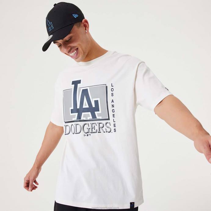 FFTN3178 New Era la dodgers mlb team camiseta oversized branca