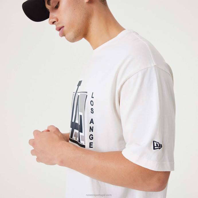 FFTN3178 New Era la dodgers mlb team camiseta oversized branca