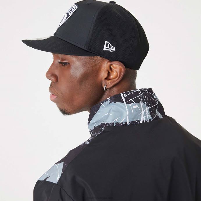 FFTN2560 New Era brooklyn nets nba jaqueta all over estampada preta