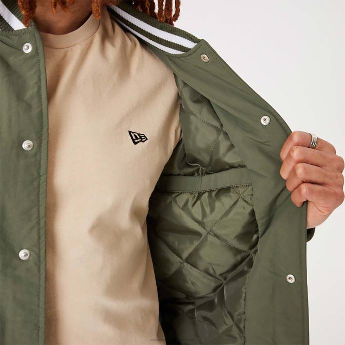 FFTN2565 New Era New York Yankees MLB Team Jaqueta bomber verde médio