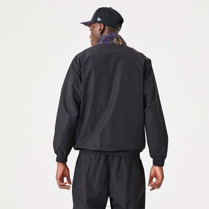 FFTN2568 New Era la lakers nba jaqueta preta com estampa all over