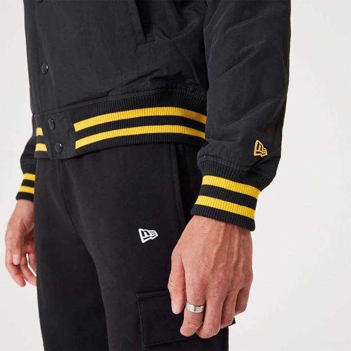 FFTN2569 New Era la lakers nba script jaqueta bomber preta