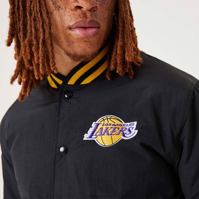 FFTN2569 New Era la lakers nba script jaqueta bomber preta
