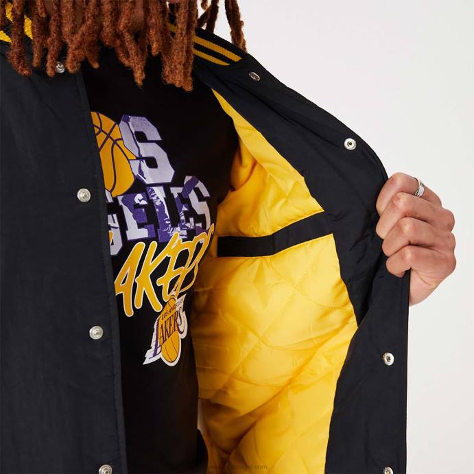 FFTN2569 New Era la lakers nba script jaqueta bomber preta