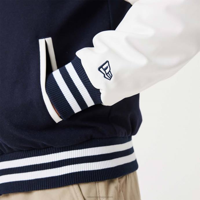 FFTN2572 New Era New York Yankees MLB Heritage Jaqueta Varsity azul escuro