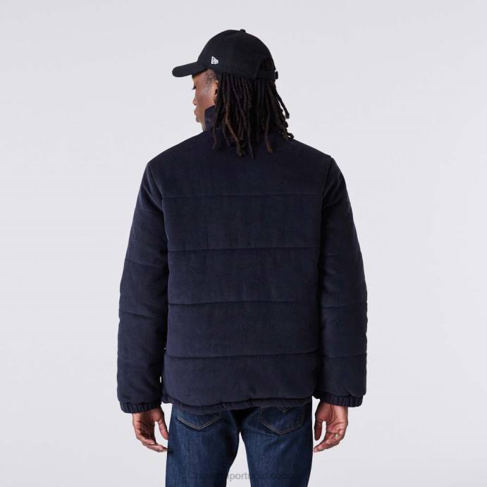 FFTN2575 New Era Jaqueta puffer New York Yankees mlb com cordão marinho