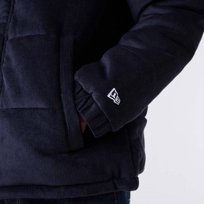 FFTN2575 New Era Jaqueta puffer New York Yankees mlb com cordão marinho