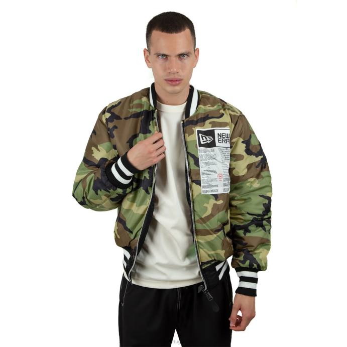 FFTN2580 New Era Jaqueta bomber preta reversível Alpha Industries