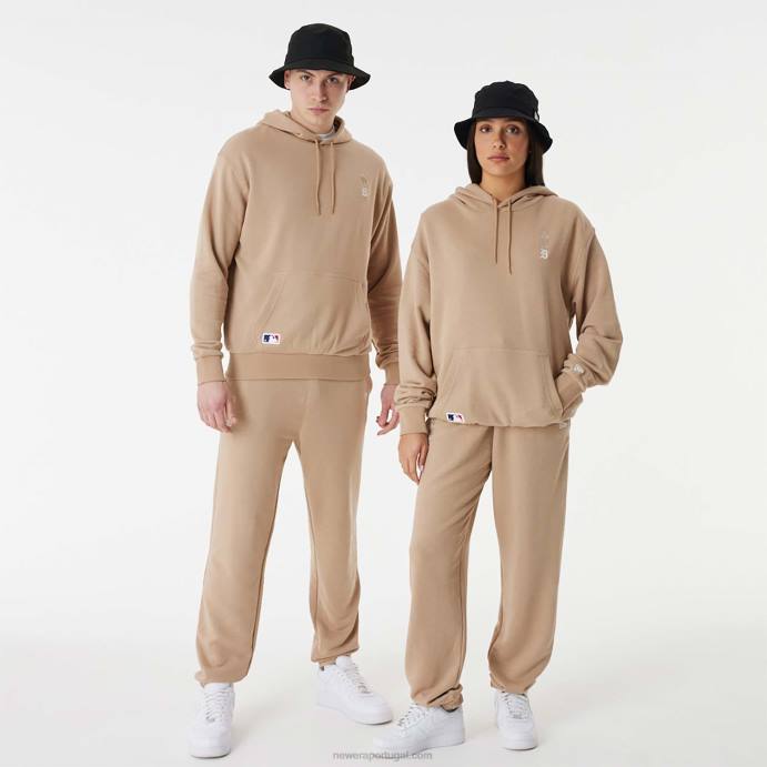FFTN2656 New Era detroit tigers mlb pull over marrom com logo empilhado
