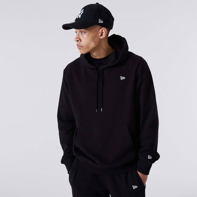 FFTN2660 New Era moletom com capuz preto essencial